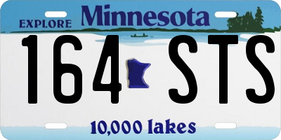MN license plate 164STS