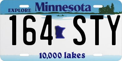 MN license plate 164STY