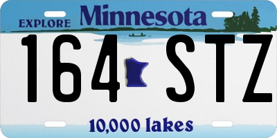 MN license plate 164STZ