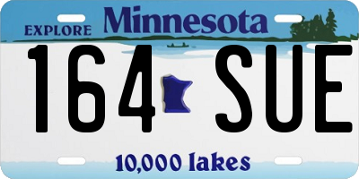 MN license plate 164SUE