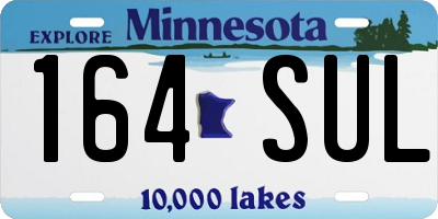 MN license plate 164SUL