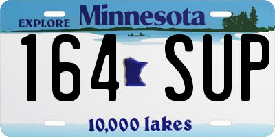 MN license plate 164SUP
