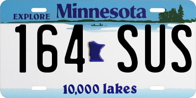MN license plate 164SUS