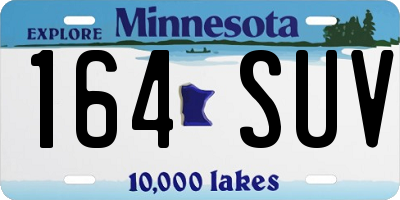 MN license plate 164SUV