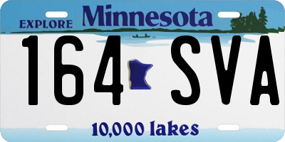 MN license plate 164SVA