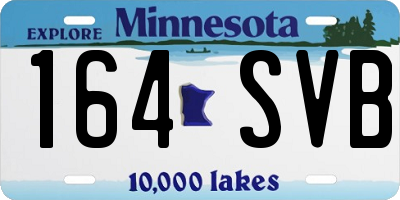 MN license plate 164SVB