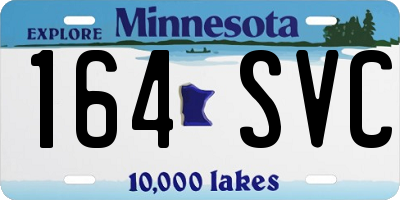 MN license plate 164SVC
