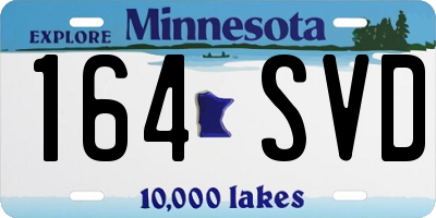 MN license plate 164SVD
