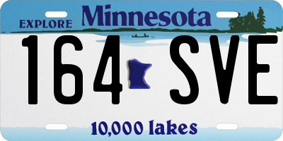 MN license plate 164SVE