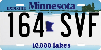 MN license plate 164SVF