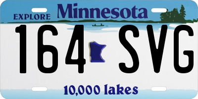 MN license plate 164SVG