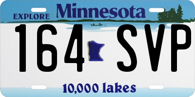 MN license plate 164SVP