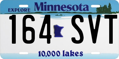 MN license plate 164SVT