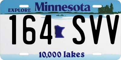 MN license plate 164SVV