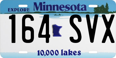 MN license plate 164SVX
