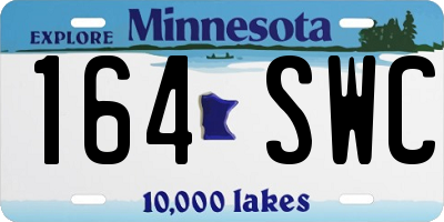 MN license plate 164SWC