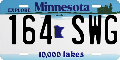 MN license plate 164SWG