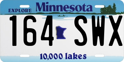 MN license plate 164SWX