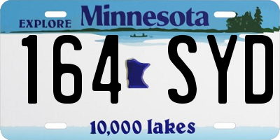 MN license plate 164SYD
