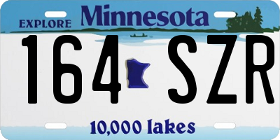 MN license plate 164SZR