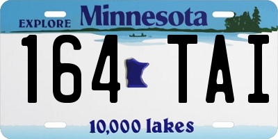 MN license plate 164TAI