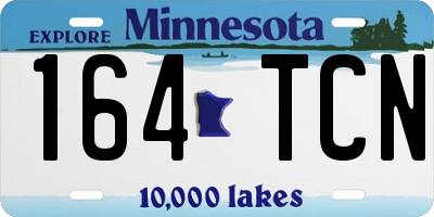 MN license plate 164TCN