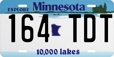 MN license plate 164TDT