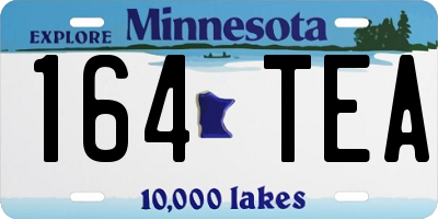 MN license plate 164TEA