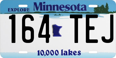 MN license plate 164TEJ