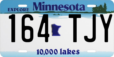 MN license plate 164TJY