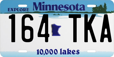 MN license plate 164TKA