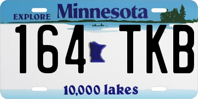 MN license plate 164TKB