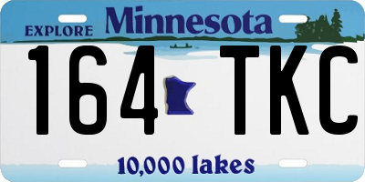 MN license plate 164TKC