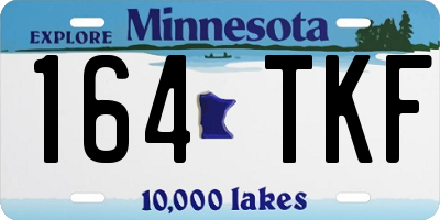 MN license plate 164TKF