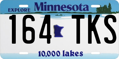 MN license plate 164TKS
