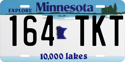 MN license plate 164TKT