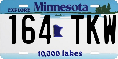 MN license plate 164TKW