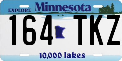 MN license plate 164TKZ