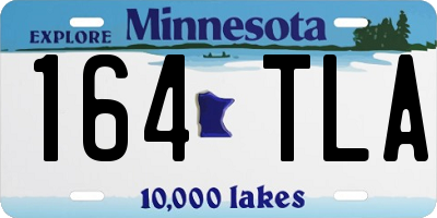 MN license plate 164TLA