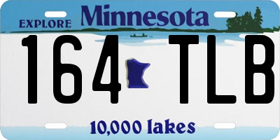MN license plate 164TLB