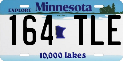 MN license plate 164TLE