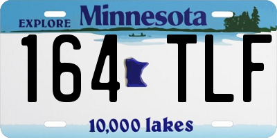 MN license plate 164TLF