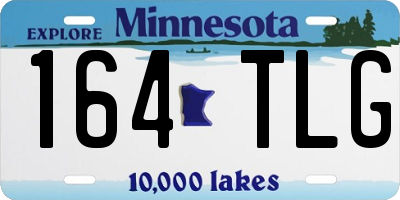 MN license plate 164TLG