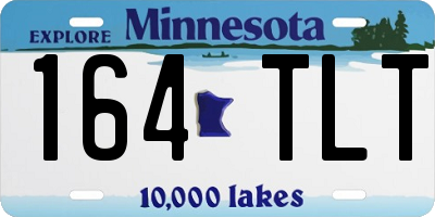 MN license plate 164TLT