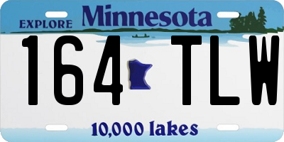 MN license plate 164TLW