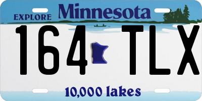 MN license plate 164TLX