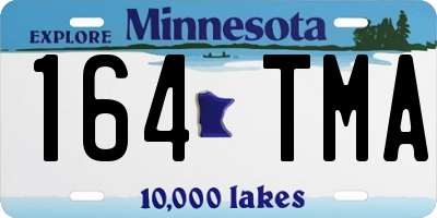 MN license plate 164TMA