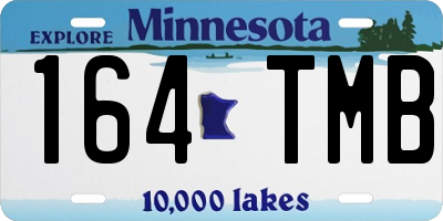 MN license plate 164TMB