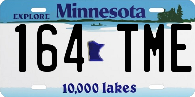 MN license plate 164TME