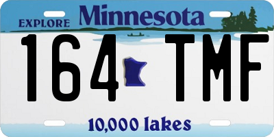 MN license plate 164TMF
